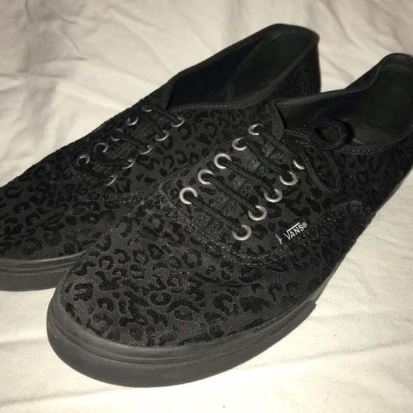 black vans with cheetah print